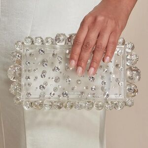 Cult Gaia Eos Clutch in Clear. New with tags! Stunning clutch for any event!